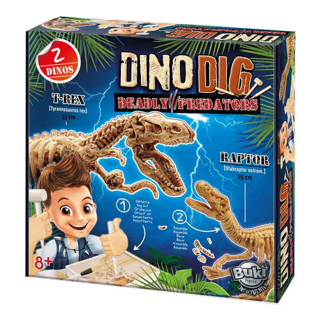 Buki Toys T-Rex & Raptor Dino Dig