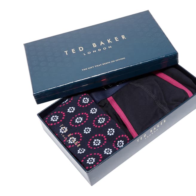 Ted Baker Navy Lambeth Sock And Boxer Gift Set