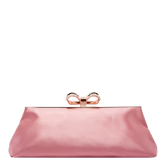 Ted Baker Dusky Pink Satin Clutch Bag