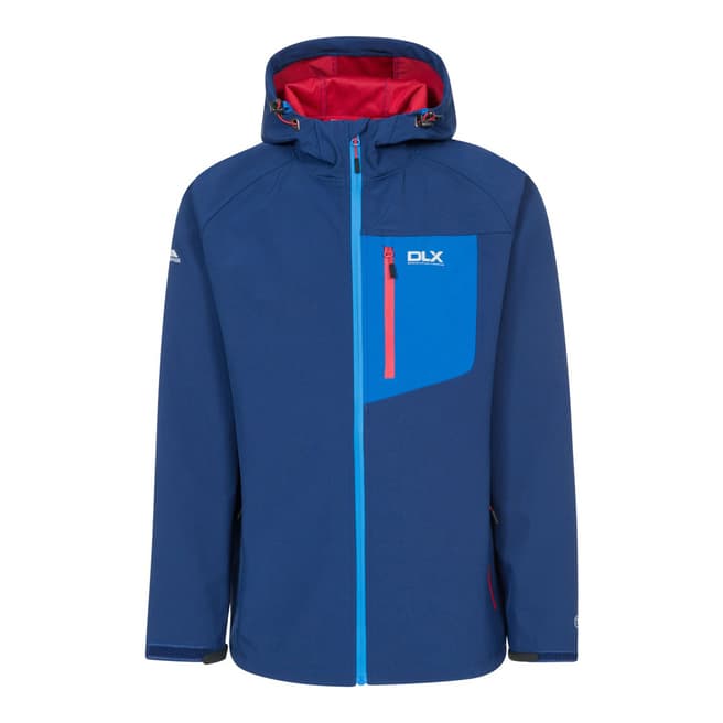 DLX Blue/Red Wallis Softshell Hooded Jacket