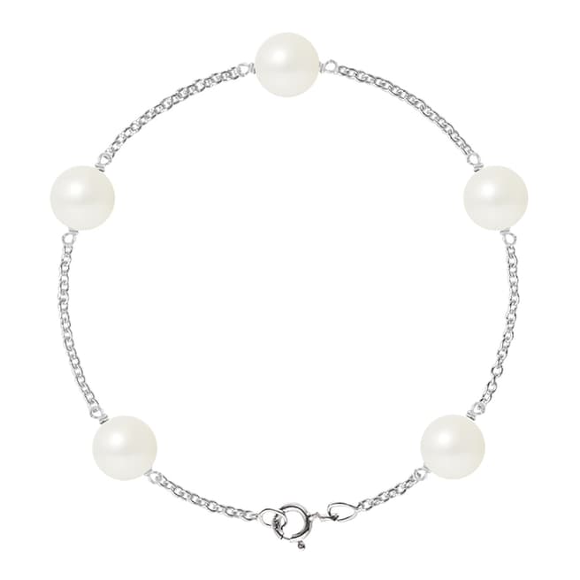 Just Pearl Natural White Five Pearl Prestige Bracelet 8-9mm