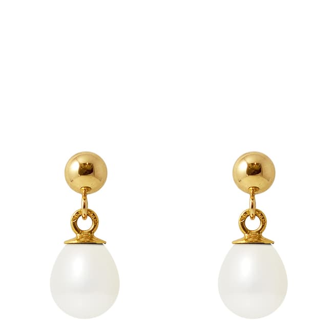 Just Pearl Natural White Pearl Earrings 6-7mm