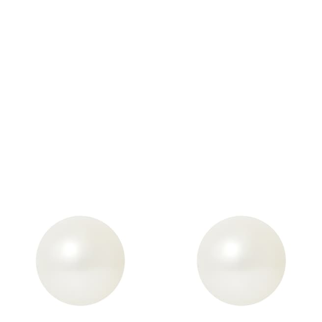 Just Pearl Natural White/Silver Pearl Earrings 6-7mm