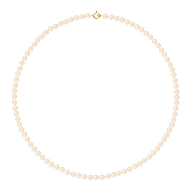 Just Pearl Natural Pink Row Of Pearls Necklace 4-5mm