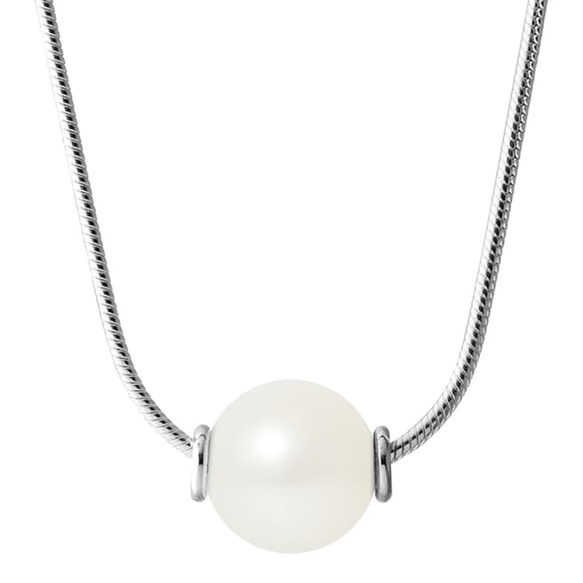 Just Pearl Natural White Pearl Necklace 10-11mm