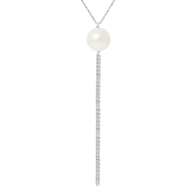 Just Pearl Natural White Cascada Pearl Necklace 9-10mm