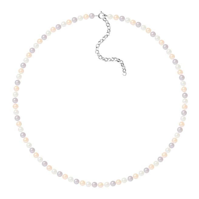 Just Pearl Multi-Coloured Row Of Pearls Necklace 4-5mm