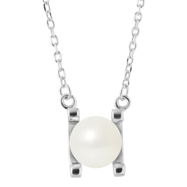 Just Pearl Natural White Round Pearl Necklace 7-8mm