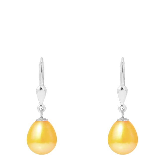Just Pearl Golden Yellow Pearl Earrings 8-9mm