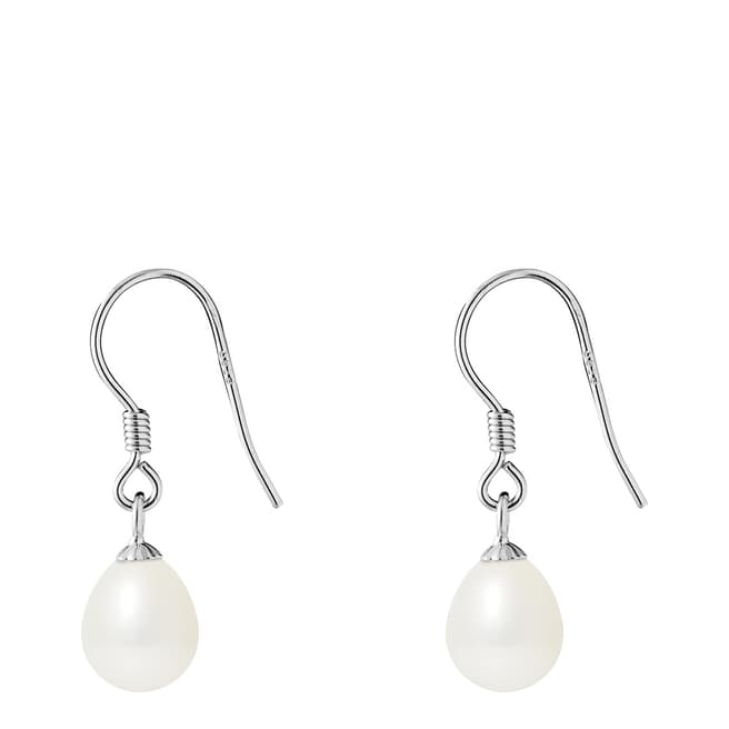 Just Pearl Natural White Pearl Earrings 7-8mm