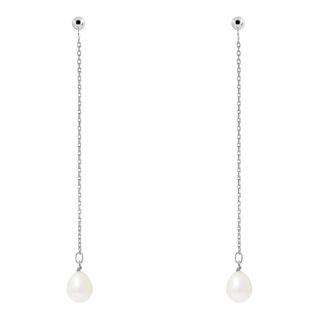 Just Pearl Natural White Pearl Earrings 7-8mm