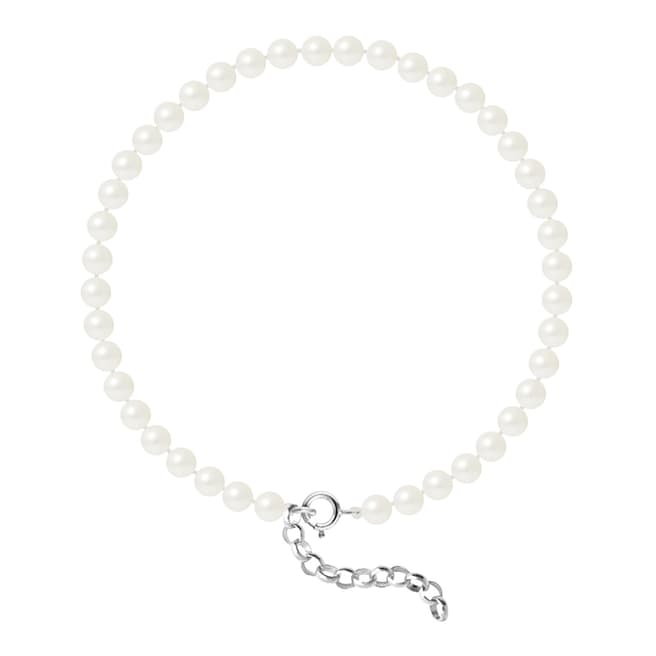 Just Pearl Natural White Round Pearl Bracelet 4-5mm