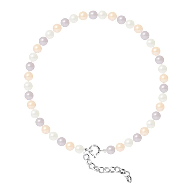 Just Pearl Multi-Coloured Round Pearl Bracelet 4-5mm