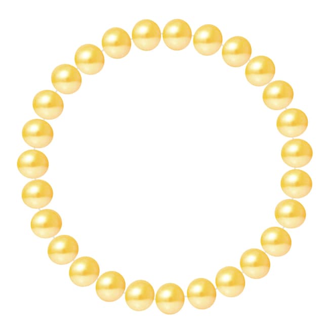 Just Pearl Golden Yellow Half Round Pearl Bracelet 7-8mm