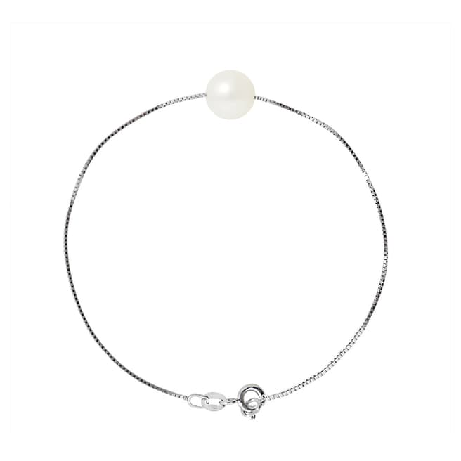 Just Pearl Natural White Round Pearl Bracelet 8-9mm