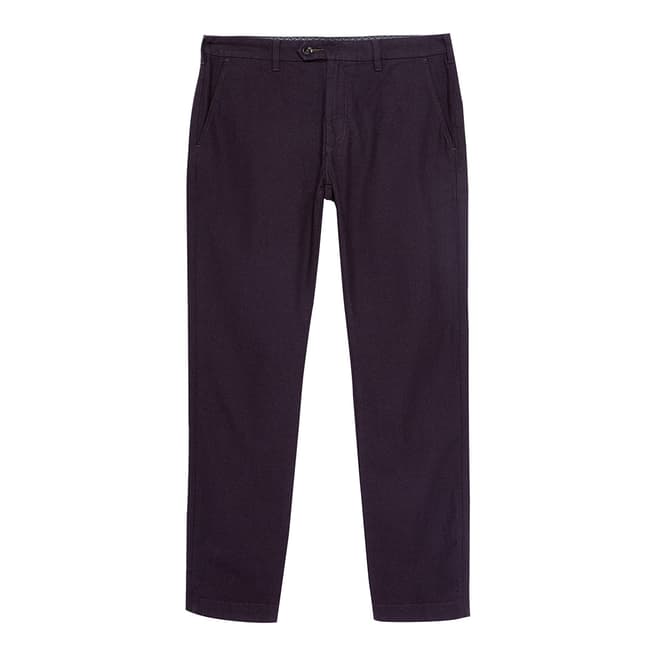 Ted Baker Purple Maxchi Cotton Blend Trousers