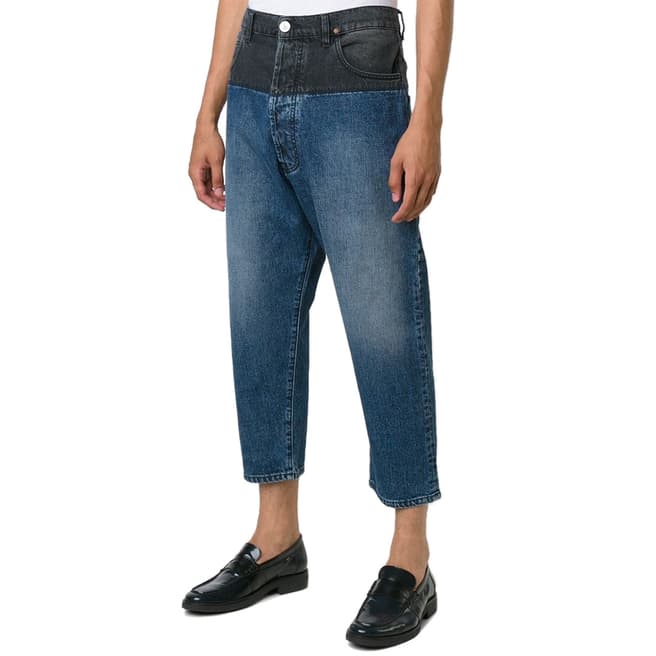 Vivienne Westwood Blue/Black Samurai Crop Jeans