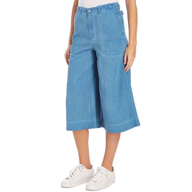 Vivienne Westwood Bright Blue Wave Culotte Jeans