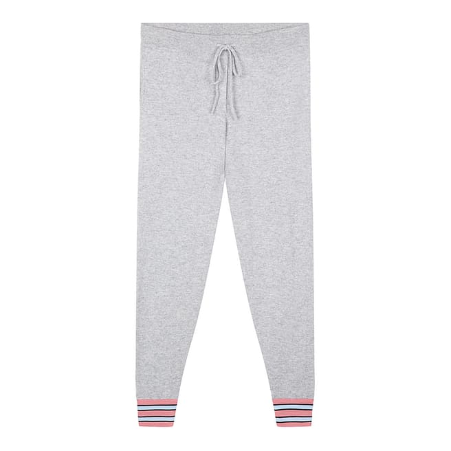 Chinti and Parker Silver Marl/Multi Cashmere Hibiscus Track Pant
