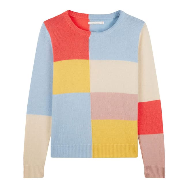 Chinti and Parker Multi Cashmere Mondrian Sweater
