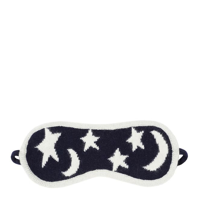 Chinti and Parker Navy/ Cream Moon & Star Eye Mask