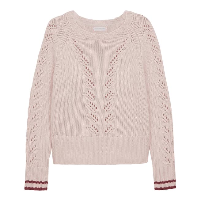 Chinti and Parker Powder/Velvet Cashmere Lace Knit Jumper