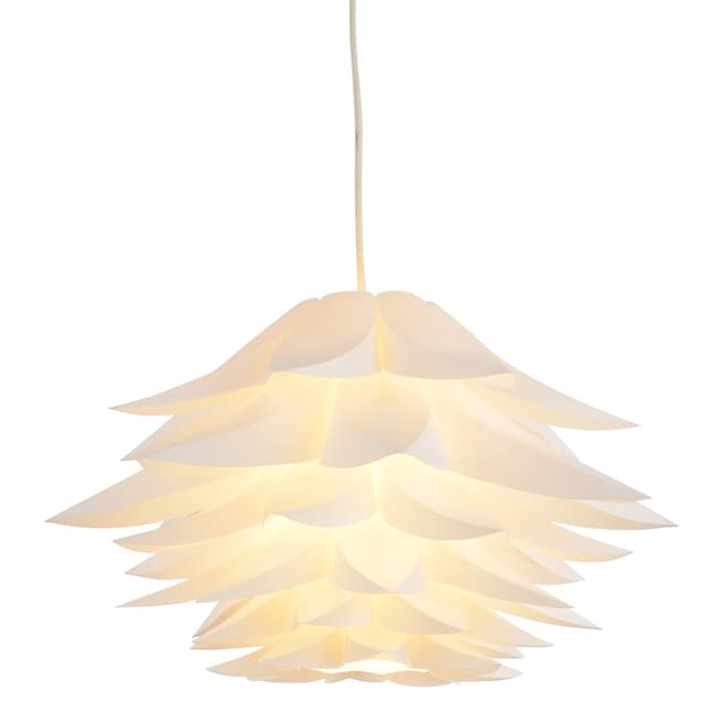 Contemporary Luxe White Lotus Poly Prop Shade