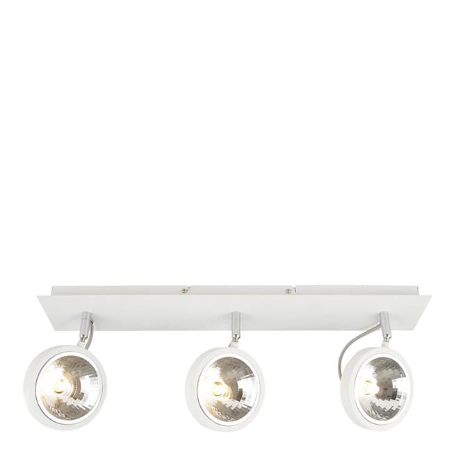 Contemporary Luxe Rosa Matte White With Chrome Reflector 3 Spot Light