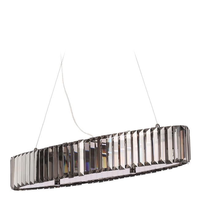 Contemporary Luxe Smoke Oval Diner Ceiling Fit 