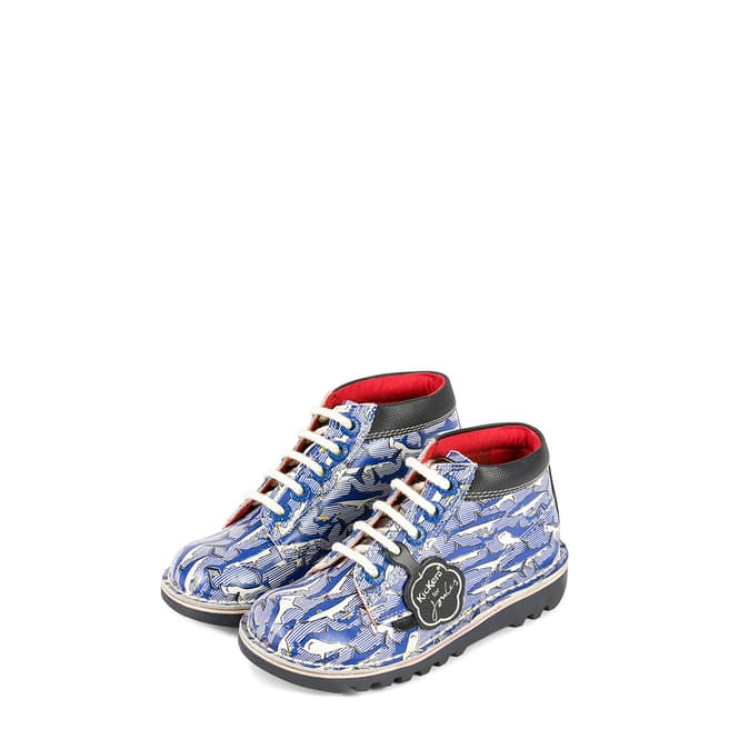 Kickers Boys Blue High Lace Up Shoe - Joules