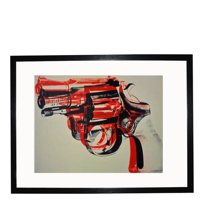 Andy Warhol Gun, c.1981-82 (black and red on white) 36x28cm