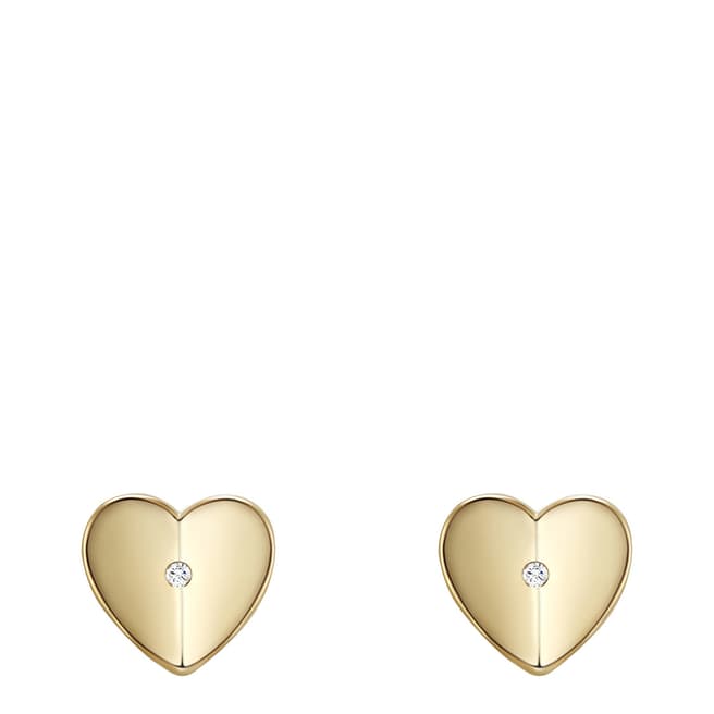 Tess Diamonds Gold Diamond Heart Stud Earrings