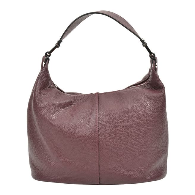 Carla Ferreri Wine Leather Shoulder Bag