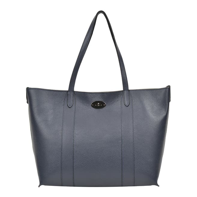 Carla Ferreri Blue Leather Shoulder Bag