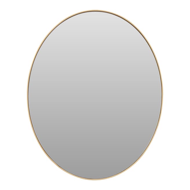 Fifty Five South Small Gold Finish Oval Wall Mirror 40x30cm