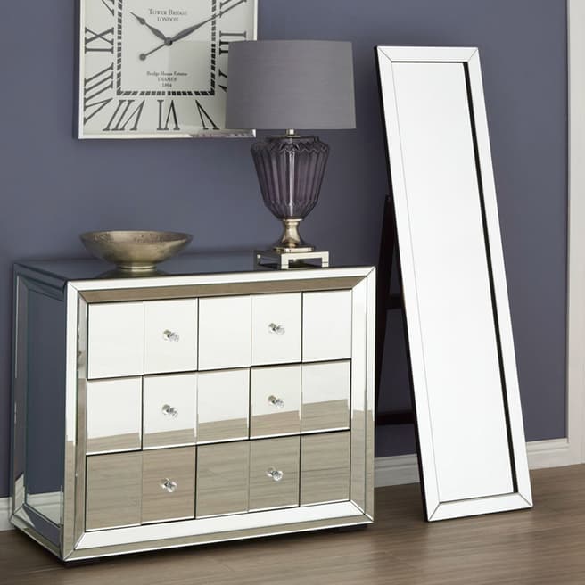 Premier Housewares Floor Standing Mirror with MDF Frame 150x40cm