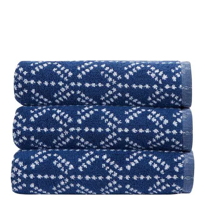 Christy Kimono Hand Towel, Navy