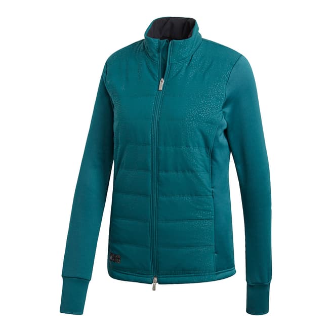 Adidas Golf Mystery Green Full Zip Quilted Jacket