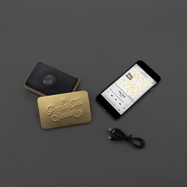 Luckies of London Gold Bluetooth Edition Pocket Tin Speaker 
