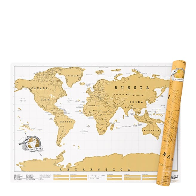 Luckies of London Scratch Map Personalised World Map Poster