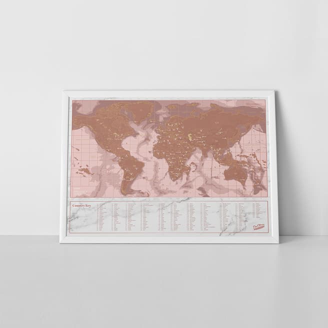 Luckies of London Rose Gold Travel Edition Scratch Map 
