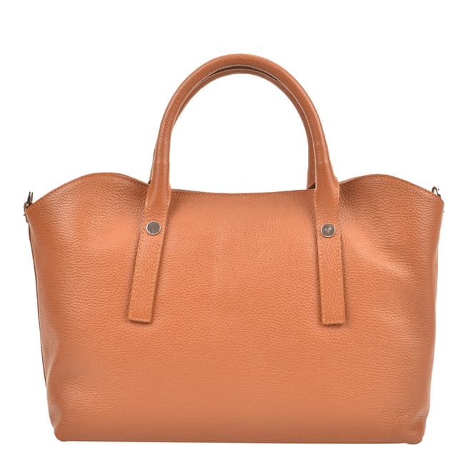 Renata Corsi Cognac Leather Top Handle Bag