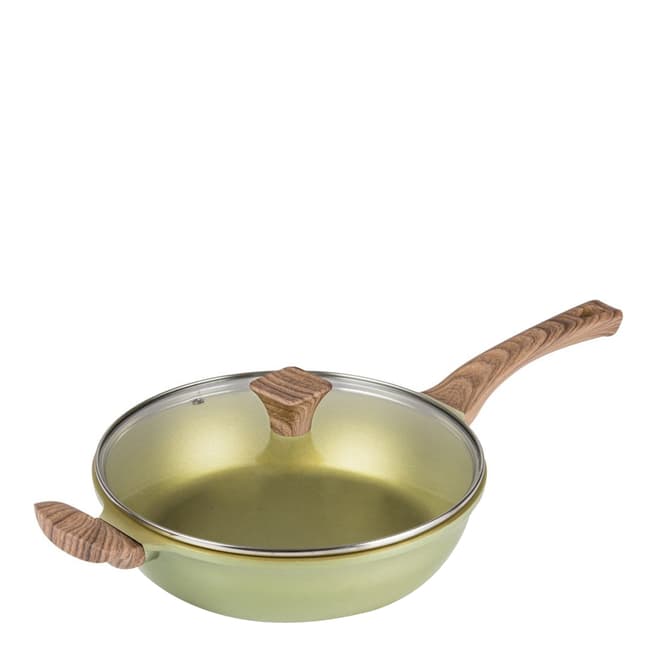Tower Olive Green Cast Multi-Pan with Lid, 28cm