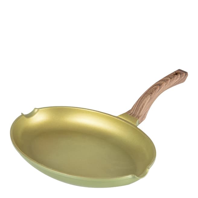 Tower Olive Green Cast Open Fish Pan, 35cm