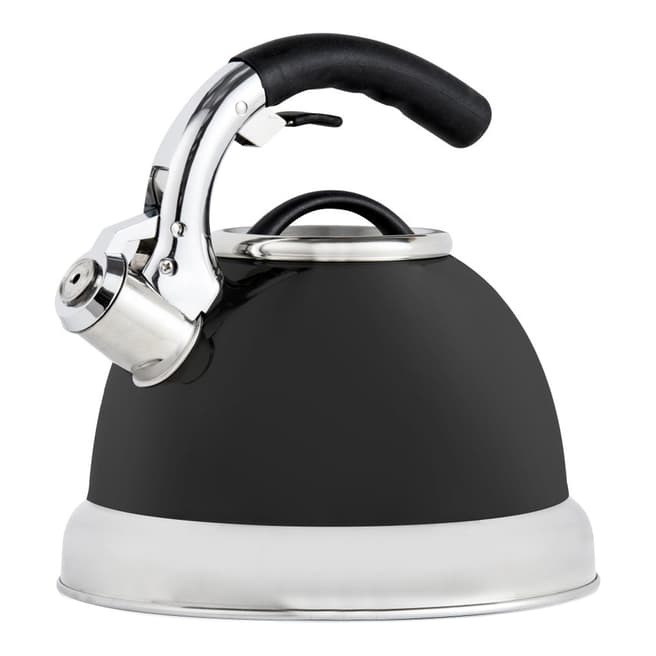 Tower Black Stove Top Whistling Kettle, 3L