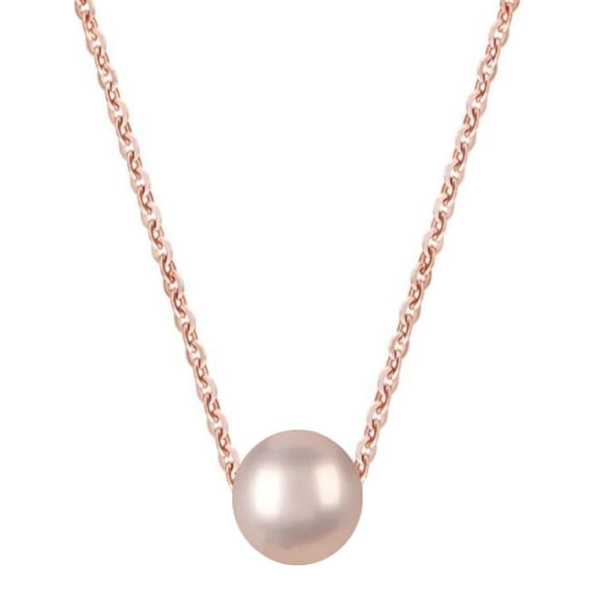 White label by Liv Oliver 18K Rose Gold Champagne Pearl Necklace