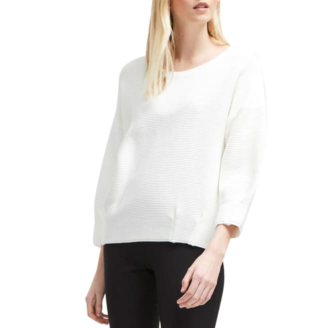 French Connection Winter White Ottoman Mozart Pleat Jumper
