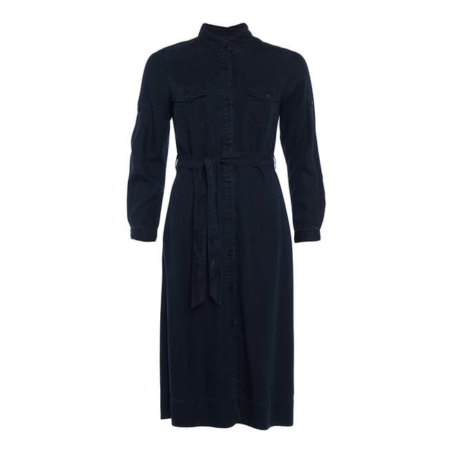 French Connection Blue/Black Tandy Shirt Dress