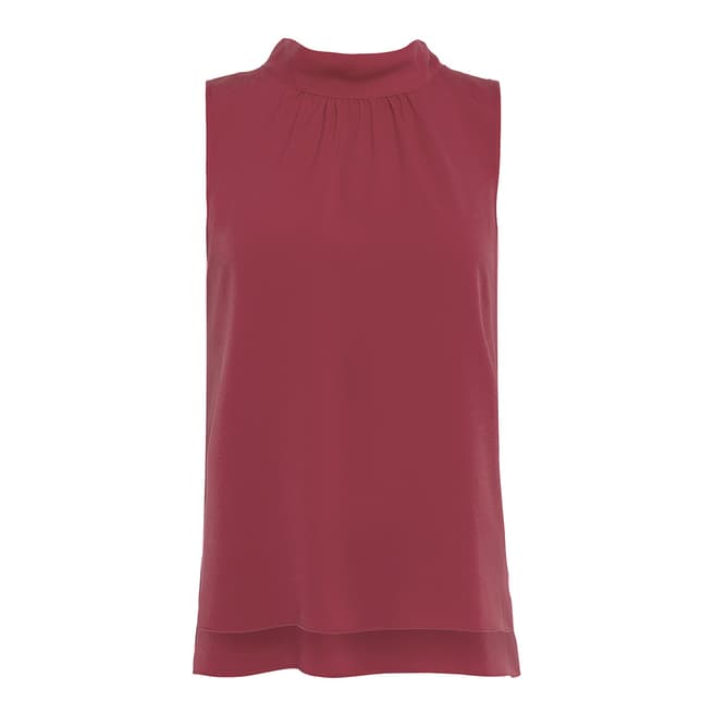 French Connection Red Crepe Light Jersey Top