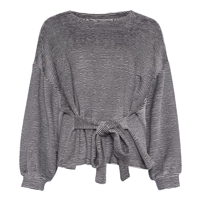French Connection Black/White Freya Texture Jumper